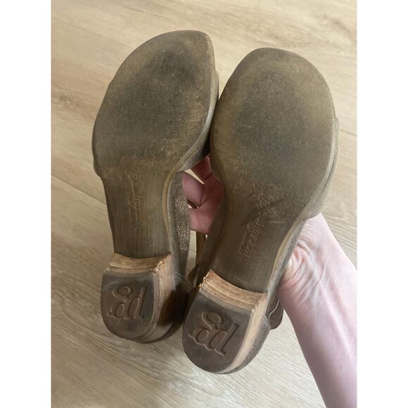 Paul Green sandals women’s size 37 brown metallic leather designer comfort - Picture 4 of 5